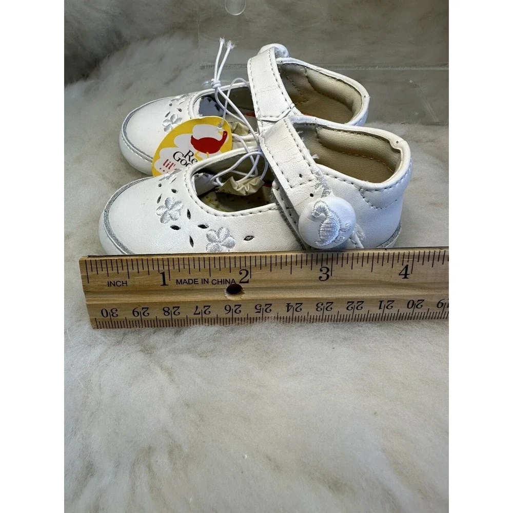 Red Goose Walker Shoes Baby Girl White Infant Layette Sneakers Collectors 3-6 Mo